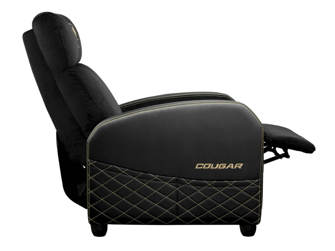 Cougar Ranger Elite Gold Gaming Sofa – Velvet, Reclining, Adjustable Cougar Ranger Elite Gold Gaming Sofa – Velvet, Reclining, Adjustable